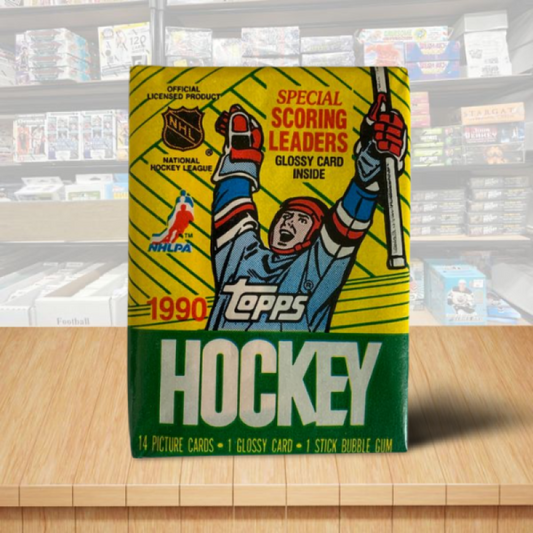 1990-91 Topps Hockey NHL Wax PACK - 15 Cards Per Pack + Gum Image 1