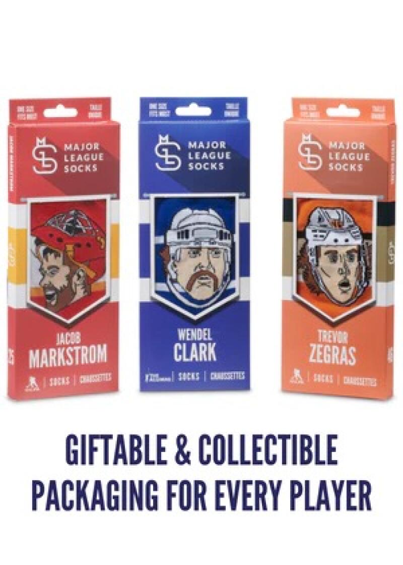 Connor McDavid Edmonton Oilers Official Major League Socks New in Package Image 2