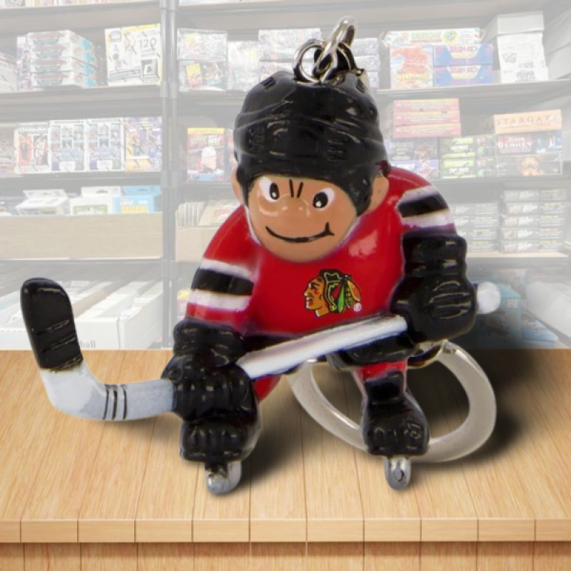 Chicago Blackhawks Player Figure Keychain - Hard PVC - Snap Hook Closure Image 1