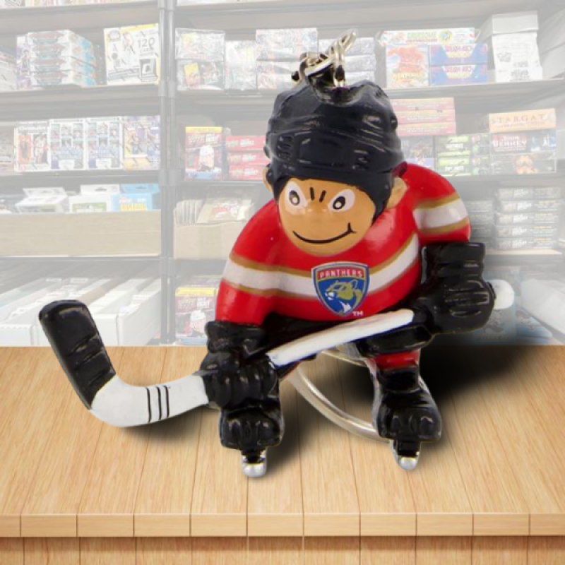 Florida Panthers Player Figure Keychain - Hard PVC - Snap Hook Closure Image 1