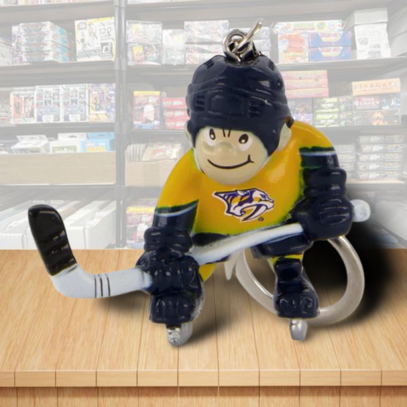 Nashville Predators Player Figure Keychain - Hard PVC - Snap Hook Closure Image 1