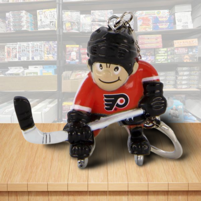Philadelphia Flyers Player Figure Keychain - Hard PVC - Snap Hook Closure Image 1