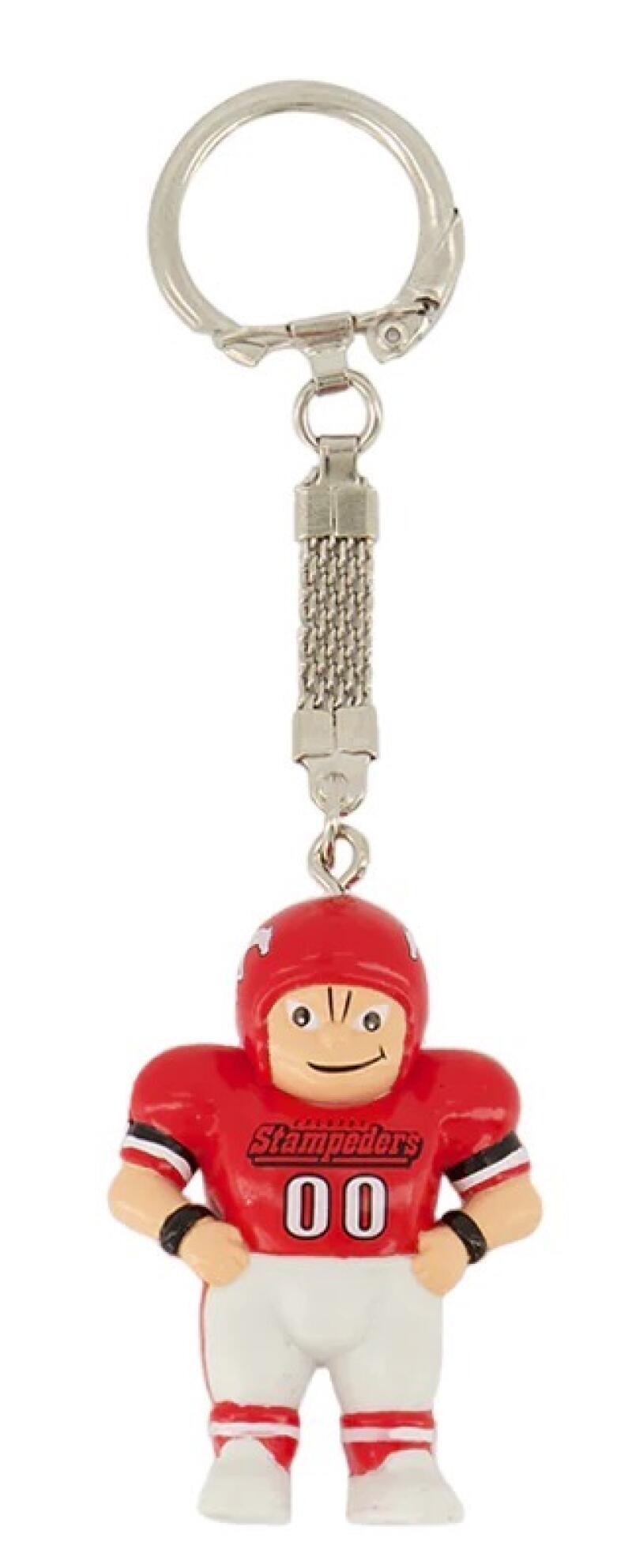 Calgary Stampeders Player Figure Keychain - Hard PVC - Snap Hook Closure Image 1
