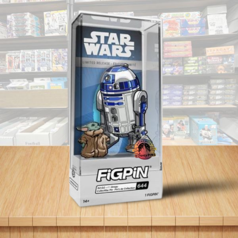 FiGPiN #644 Star Wars R2-D2 w/Grogu Collector Pin - Disney Park Limited Edition Exclusive Image 1