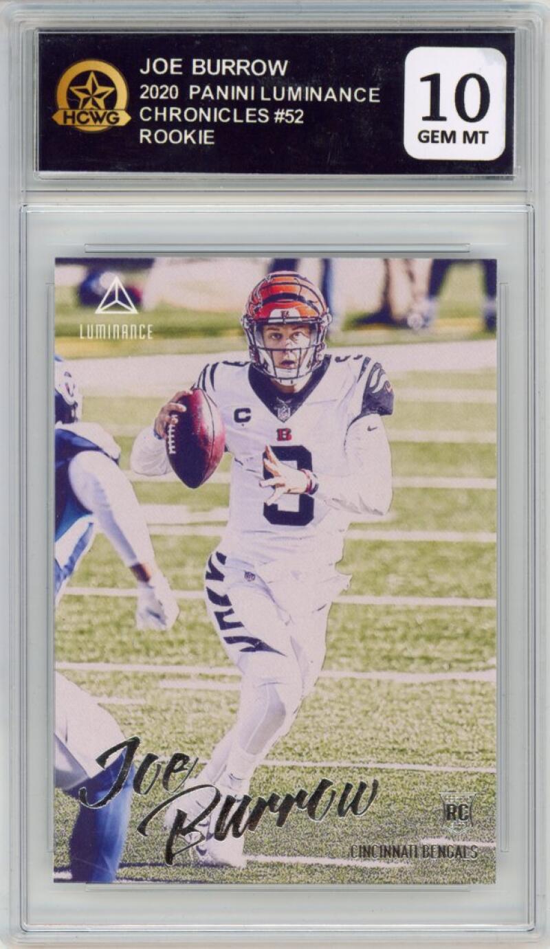 2020 Panini Luminance Chronicles #52 Joe Burrow Rookie RC HCWG 10 Image 1