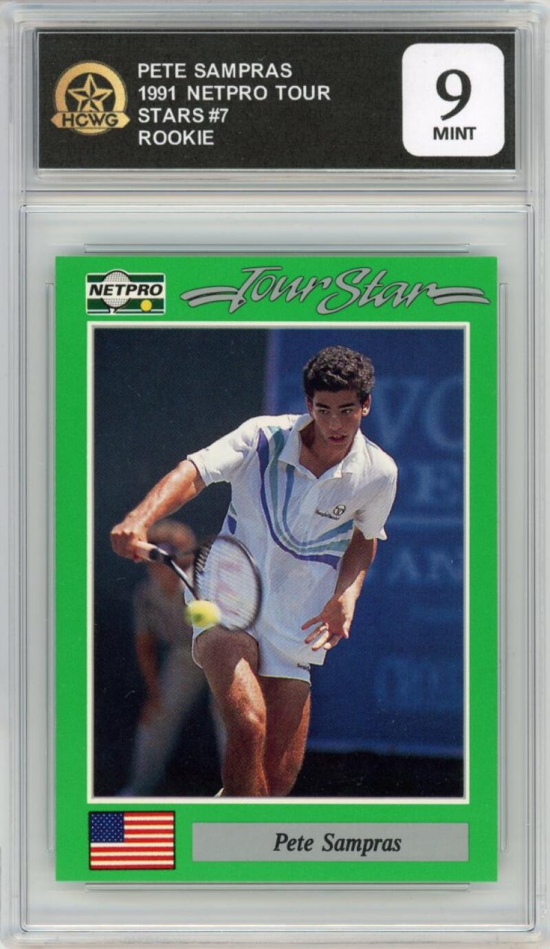 1991 NetPro Tour Stars #7 Pete Sampras Rookie RC Tennis HCWG 9 Image 1