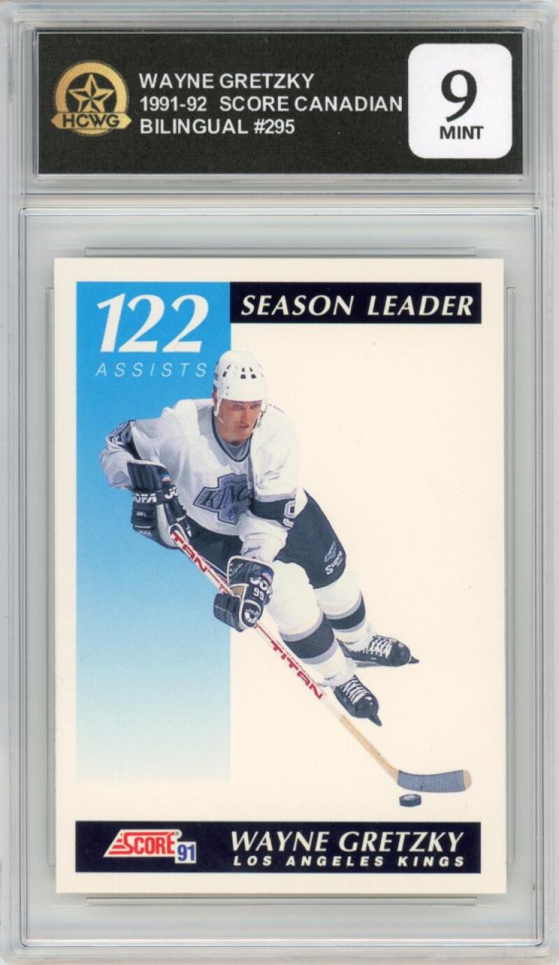 1991-92 Score Canadian Bilingual #295 Wayne Gretzky Kings HCWG 9 Image 1