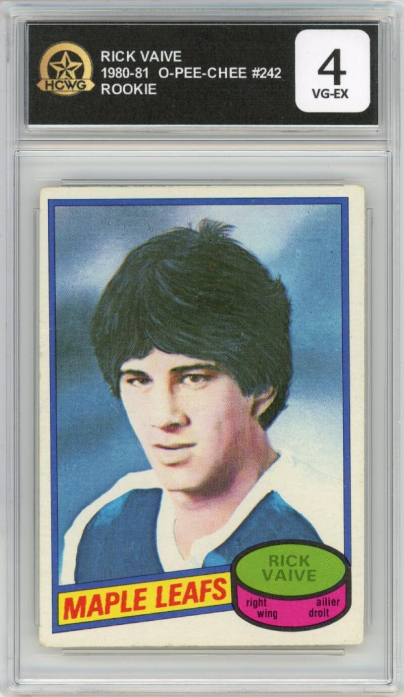 1980-81 O-Pee-Chee #242 Rick Vaive Rookie RC Maple Leafs *100365 HCWG 4 Image 1