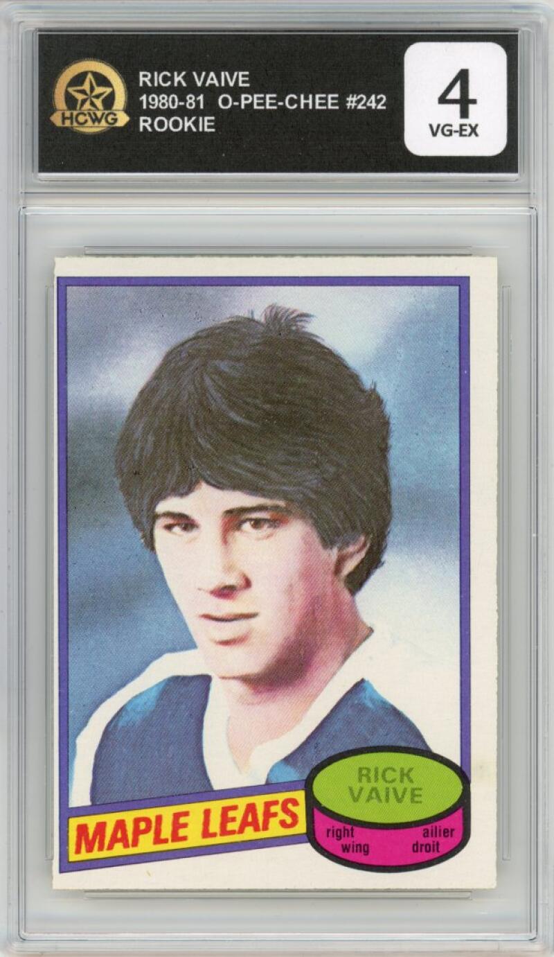 1980-81 O-Pee-Chee #242 Rick Vaive Rookie RC Maple Leafs *100361 HCWG 4 Image 1