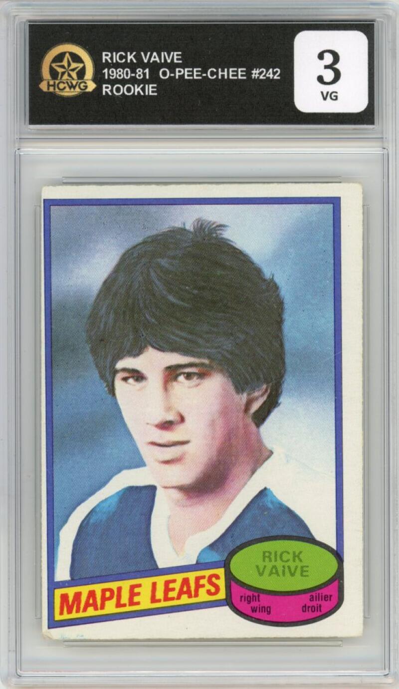 1980-81 O-Pee-Chee #242 Rick Vaive Rookie RC Maple Leafs *100364 HCWG 3 Image 1