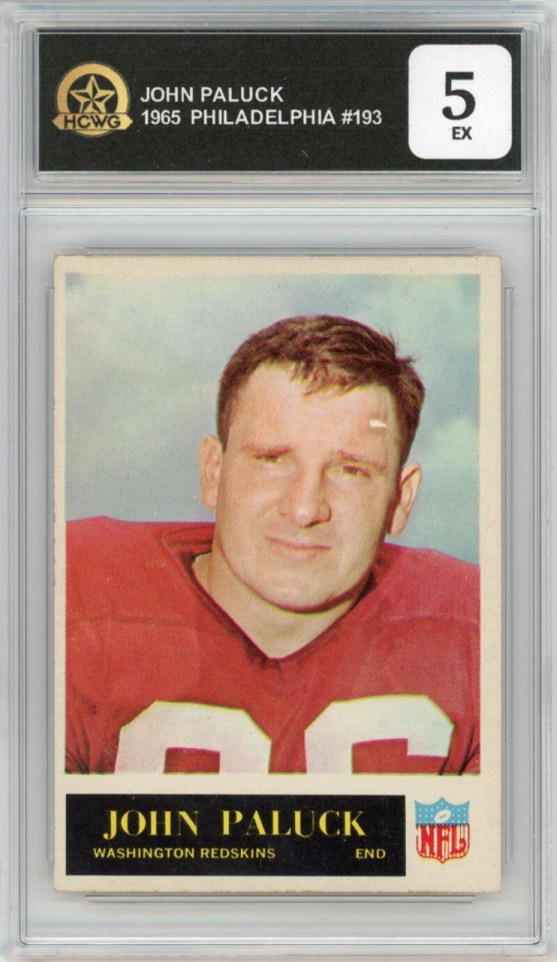 1965 Philadelphia #193 John Paluck Football Washington HCWG 5 Image 1