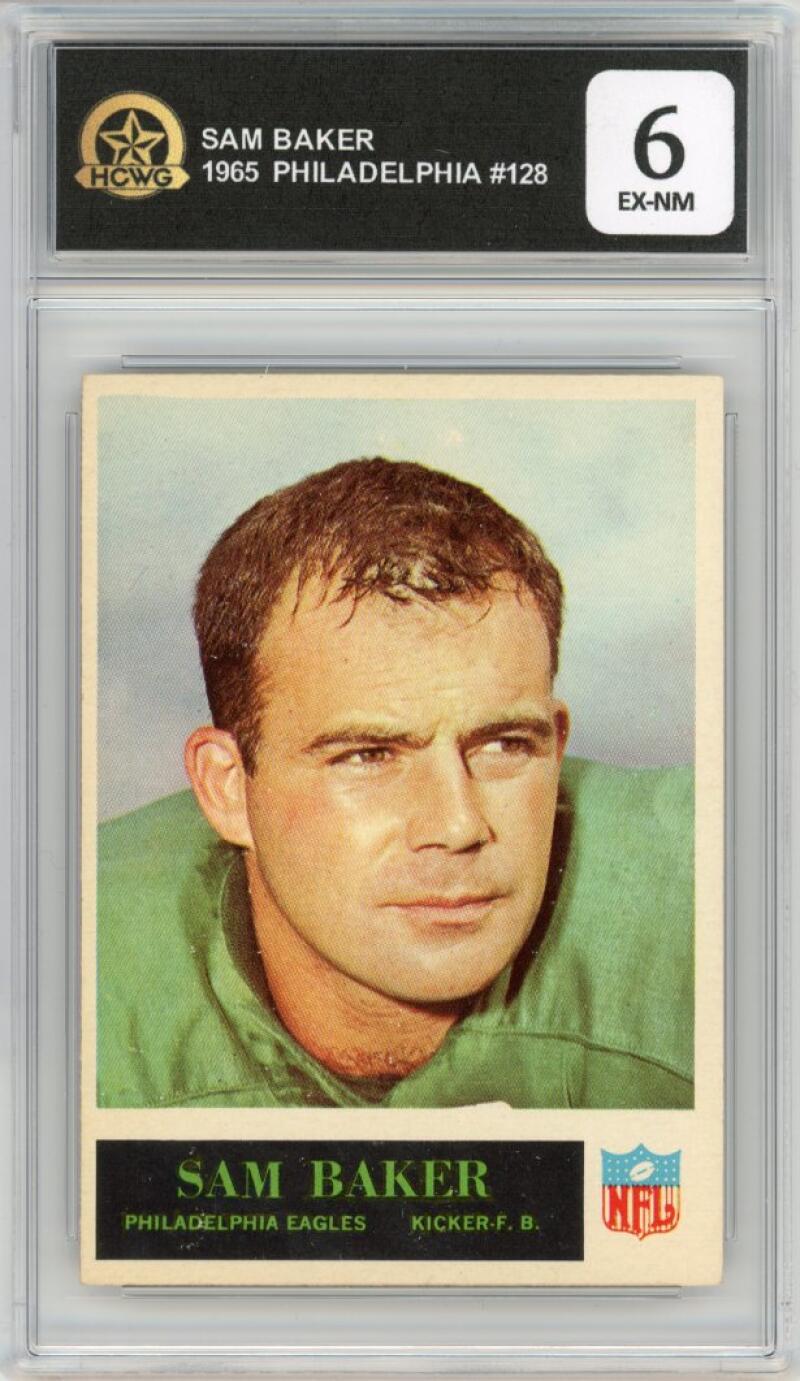 1965 Philadelphia #128 Sam Baker Football Washington HCWG 6 Image 1