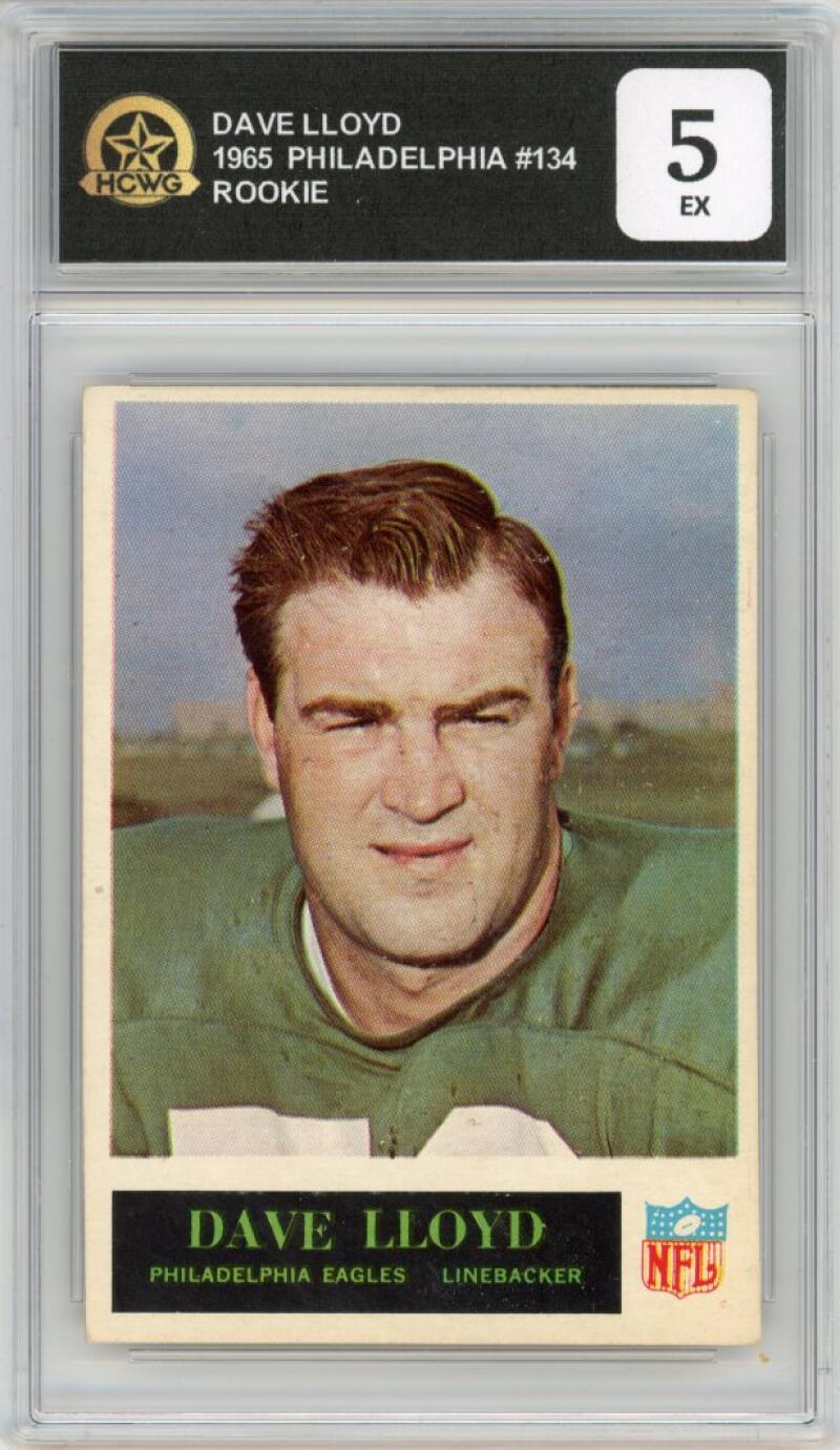 1965 Philadelphia #134 Dave Lloyd Football Washington HCWG 5 Image 1
