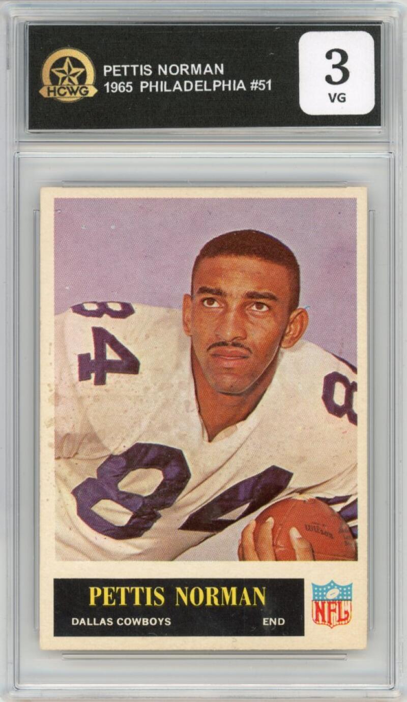 1965 Philadelphia #51 Pettis Norman Football Washington HCWG 3 Image 1