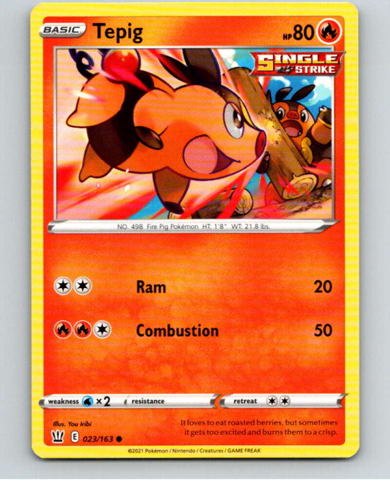 2021 Pokemon S&S Battle Styles #23 Tepig C V84596 Image 1