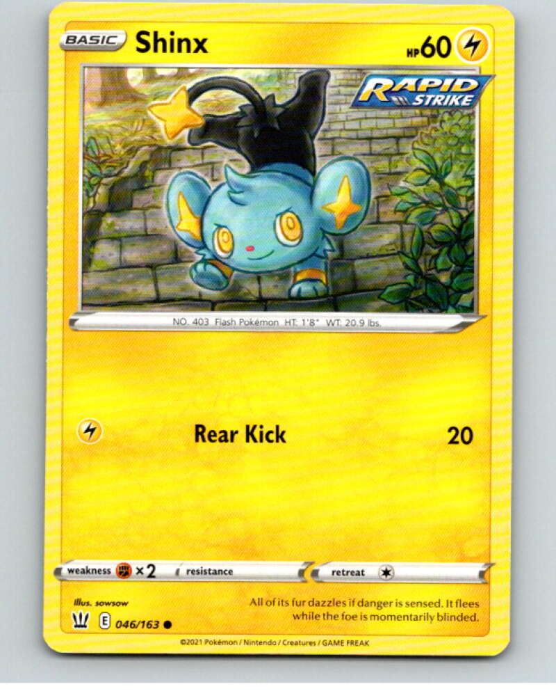 2021 Pokemon S&S Battle Styles #46 Shinx C V84656 Image 1