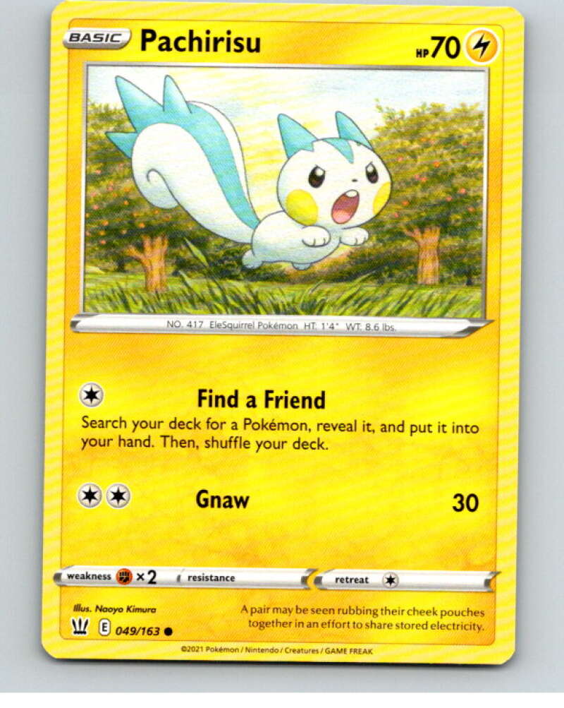 2021 Pokemon S&S Battle Styles #49 Pachirisu C V84665 Image 1