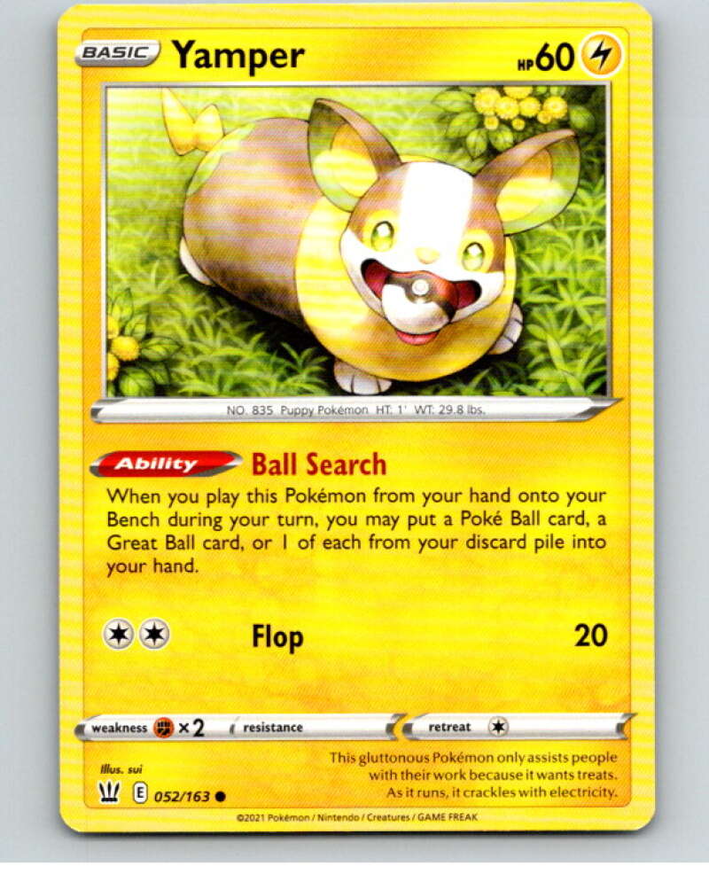 2021 Pokemon S&S Battle Styles #52 Yamper C V84669 Image 1