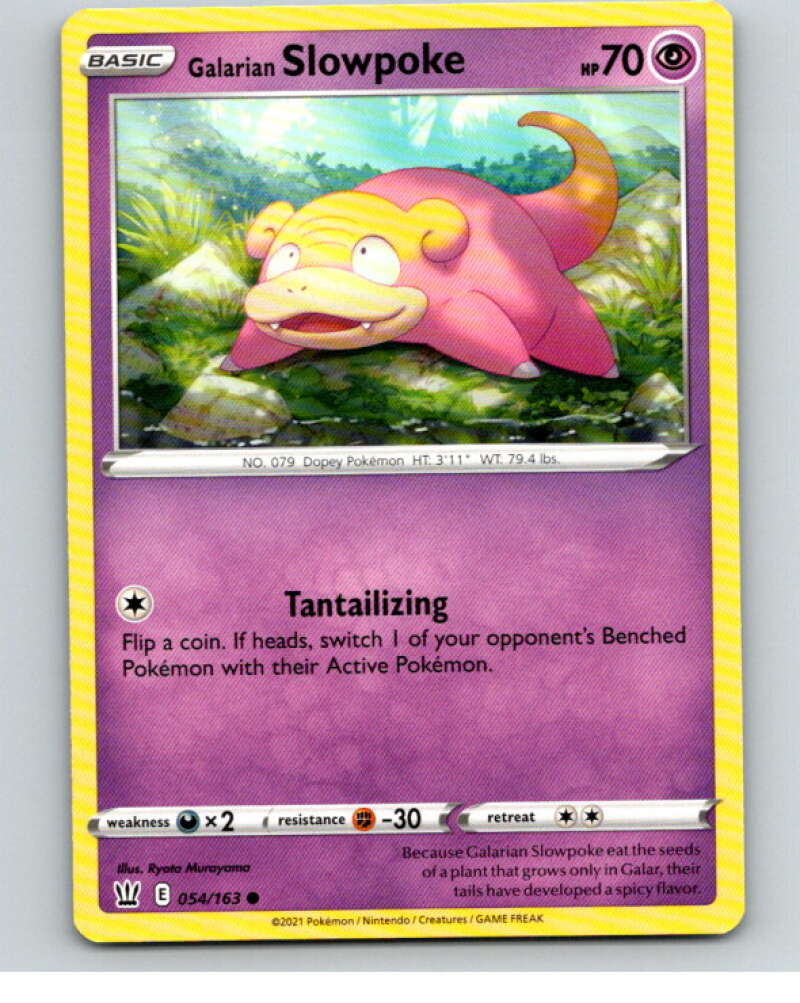 2021 Pokemon S&S Battle Styles #54 Galarian Slowpoke C V84673 Image 1