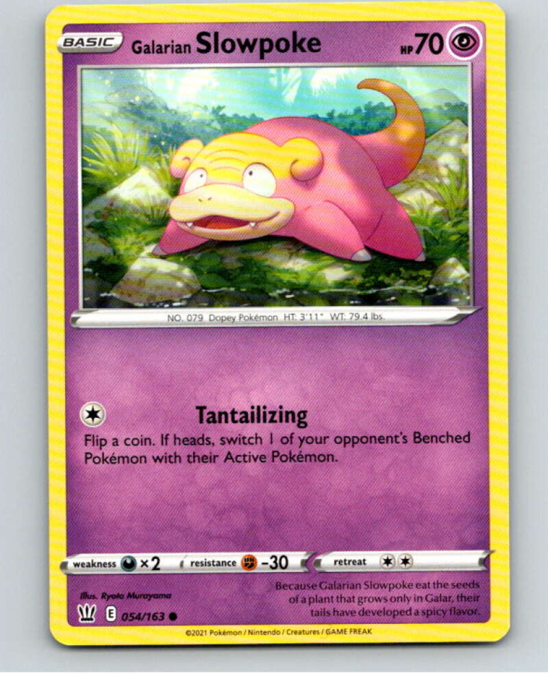 2021 Pokemon S&S Battle Styles #54 Galarian Slowpoke C V84674 Image 1