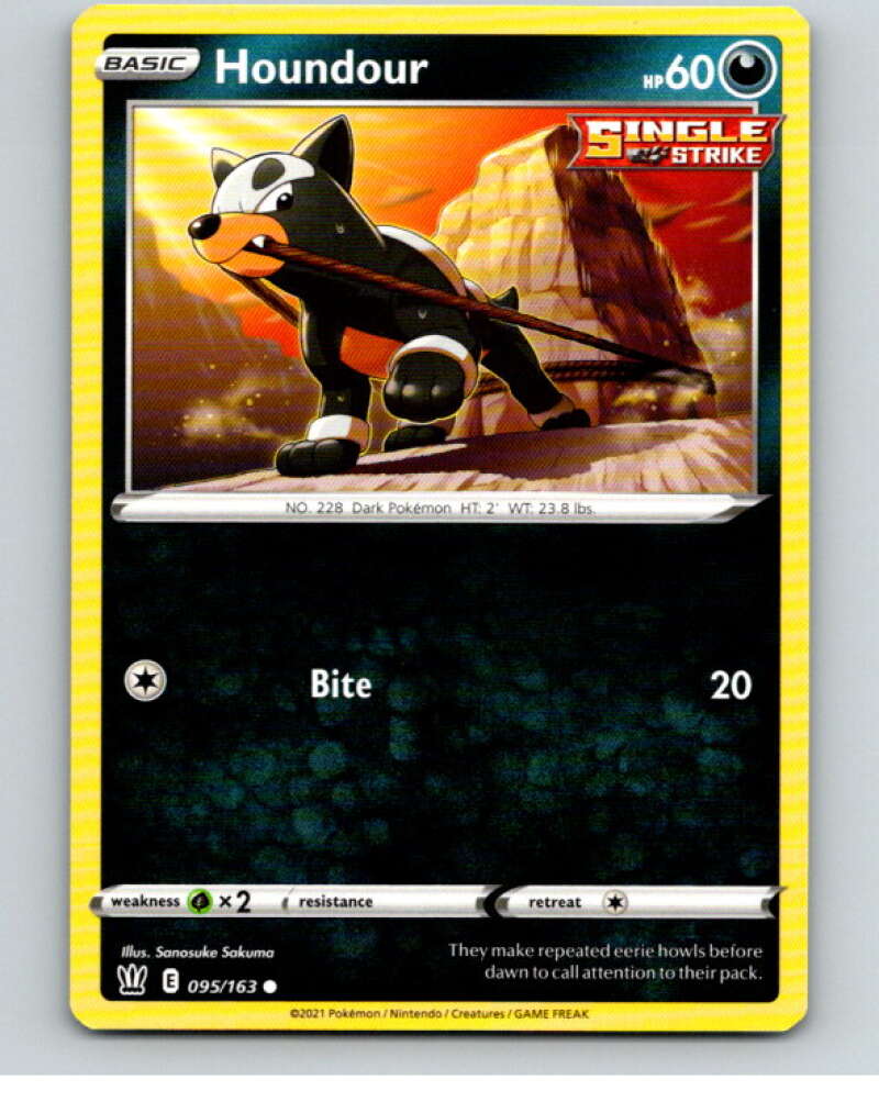 2021 Pokemon S&S Battle Styles #95 Houndour C V84772 Image 1
