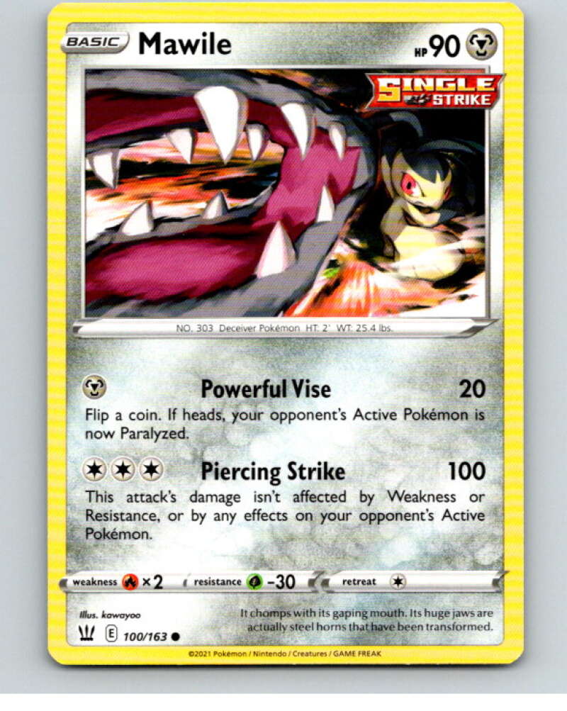 2021 Pokemon S&S Battle Styles #100 Mawile C V84777 Image 1