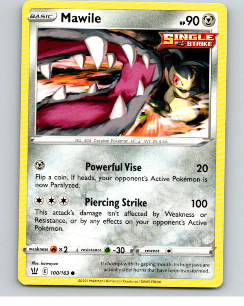 2021 Pokemon S&S Battle Styles #100 Mawile C V84779 Image 1