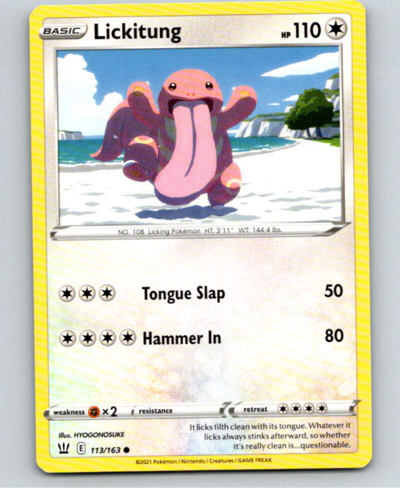 2021 Pokemon S&S Battle Styles #113 Lickitung C V84811 Image 1