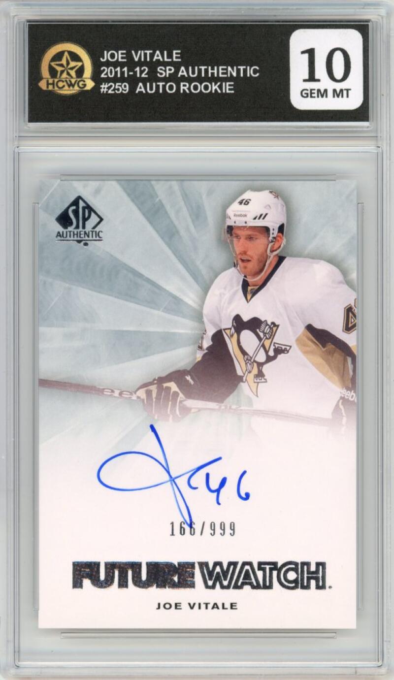 2011-12 SP Authentic #259 Joe Vitale Auto Rookie 166/999 RC HCWG 10 Image 1