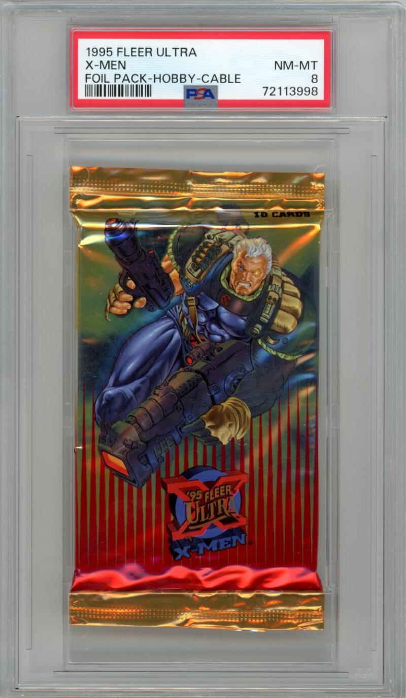 1995 Fleer Ultra X-Men Foil Hobby Pack Cable Graded PSA 8 - POP 1 Image 1