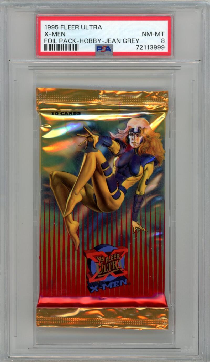 1995 Fleer Ultra X-Men Foil Hobby Pack Jean Grey Graded PSA 8 - POP 1 Image 1