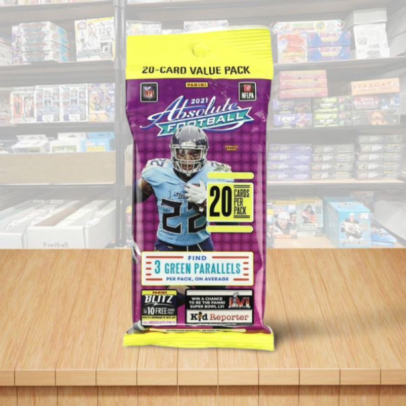 2021 Panini Absolute NFL Football Cards Fat Pack - 3 Green Parallels Pack