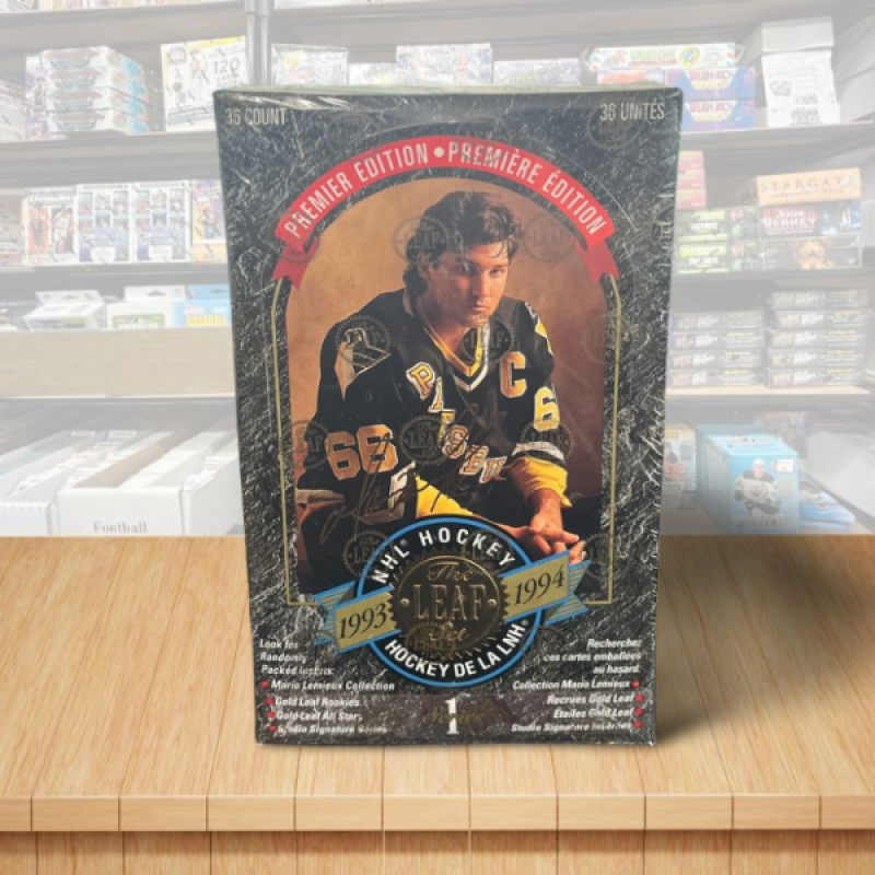 1993-94 Leaf Series 1 Premier Edition Hockey Hobby Box - 36 Packs Per Box Image 1
