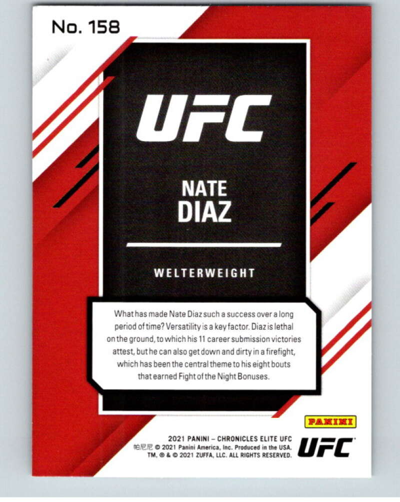 2021 Panini MMA Chronicles Elite #158 Nate Diaz MMA V84990 Image 2