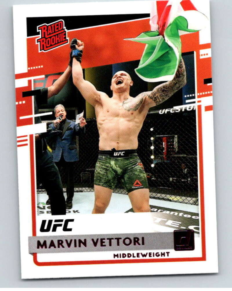 2021 Panini MMA Chronicles Donruss Rated Rookies Pink #21 Marvin Vettori V85015 Image 1