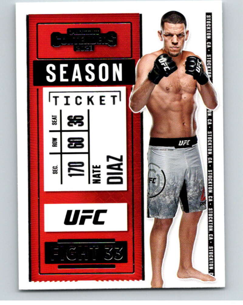 2021 Panini MMA Chronicles Contenders Season Ticket #6 Nate Diaz V85563 Image 1