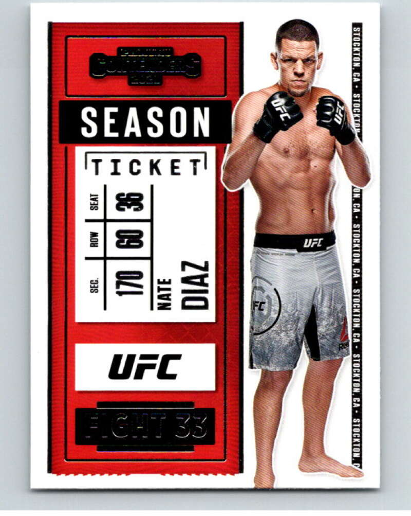 2021 Panini MMA Chronicles Contenders Season Ticket #6 Nate Diaz V85564 Image 1