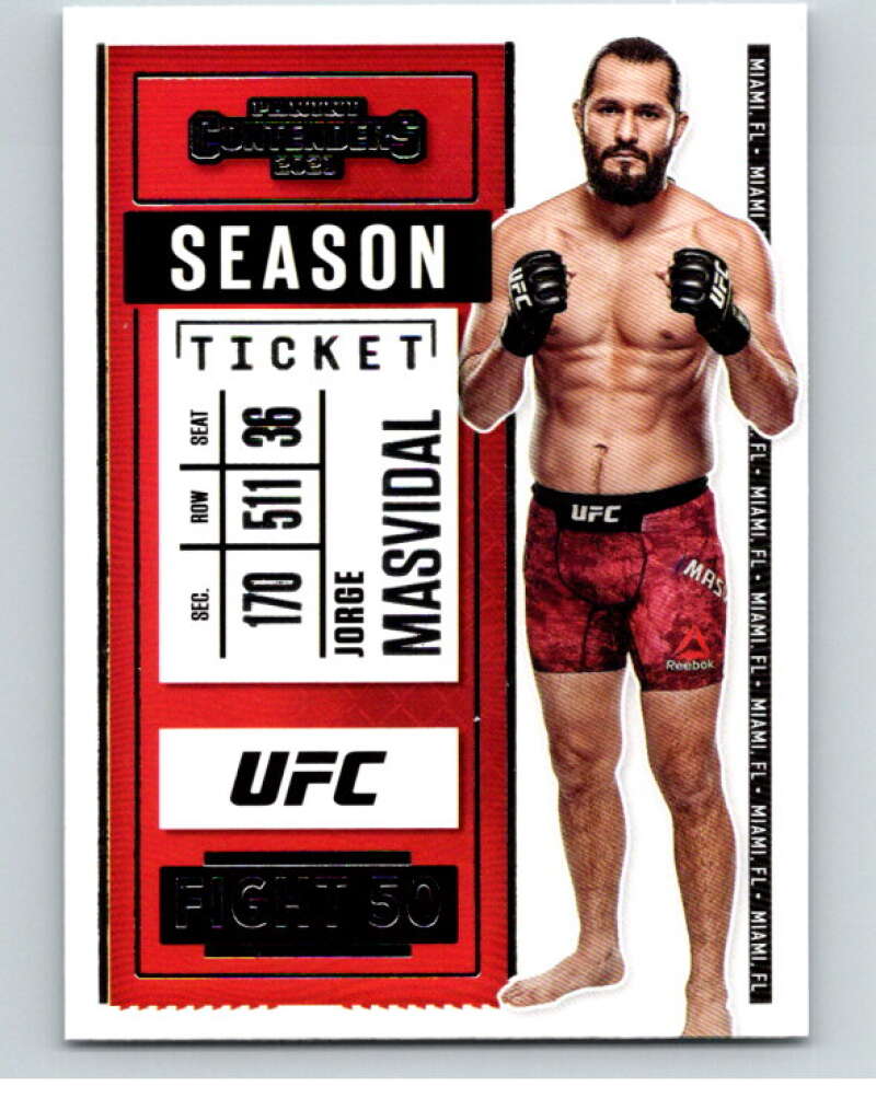 2021 Panini MMA Chronicles Contenders Season Ticket #8 Jorge Masvidal V85567 Image 1