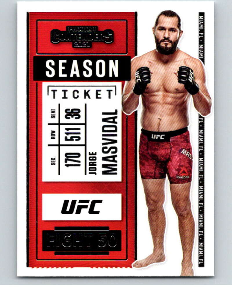 2021 Panini MMA Chronicles Contenders Season Ticket #8 Jorge Masvidal V85568 Image 1