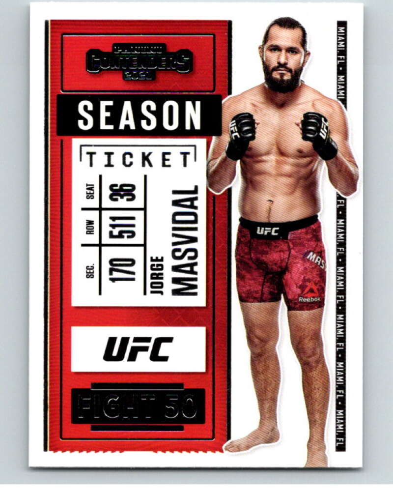 2021 Panini MMA Chronicles Contenders Season Ticket #8 Jorge Masvidal V85569 Image 1