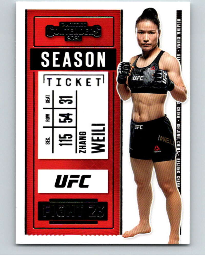 2021 Panini MMA Chronicles Contenders Season Ticket #10 Zhang Weili V85572 Image 1