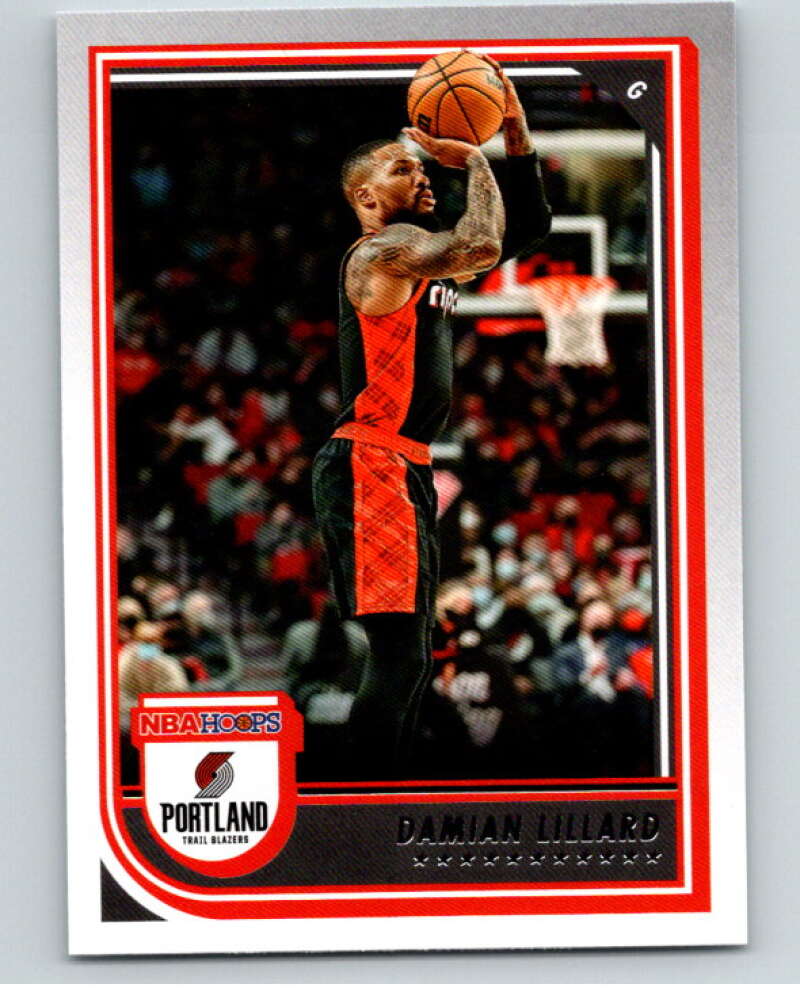 2022-23 Panini NBA Hoops #208 Damian Lillard Portland Trail Blazers V85702 Image 1