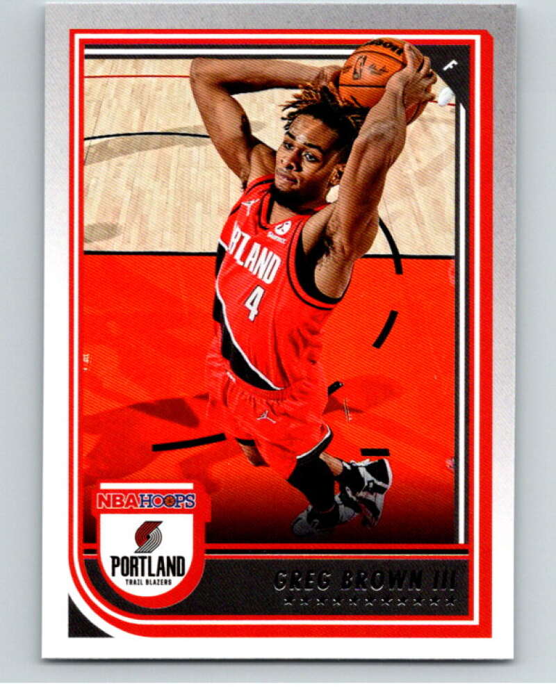 2022-23 Panini NBA Hoops #214 Greg Brown III Portland Trail Blazers V85706 Image 1
