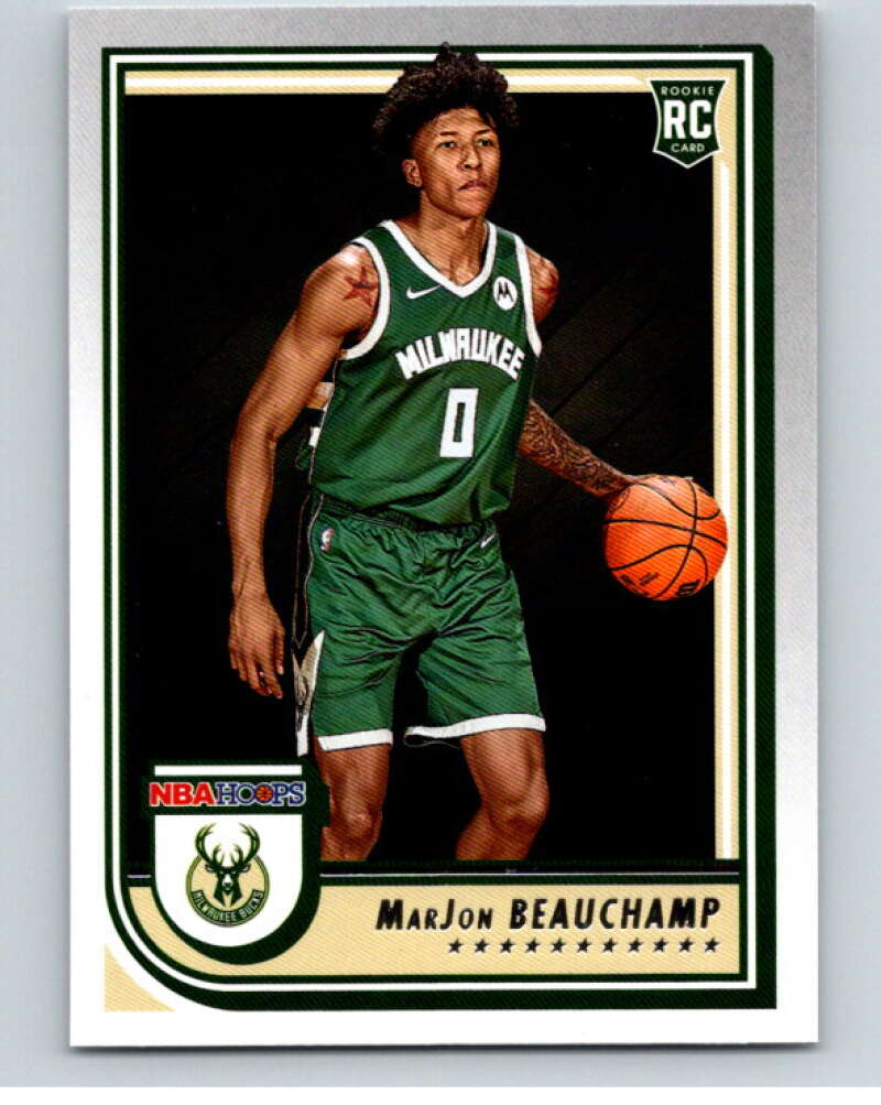 2022-23 Panini NBA Hoops #254 MarJon Beauchamp RC Rookie Bucks V85720 Image 1
