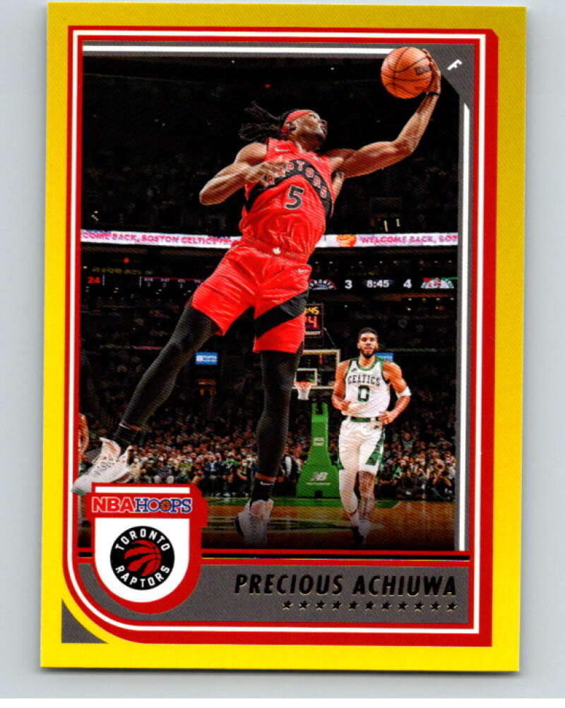 2022-23 Panini NBA Hoops Yellow #41 Precious Achiuwa Toronto Raptors V85756 Image 1