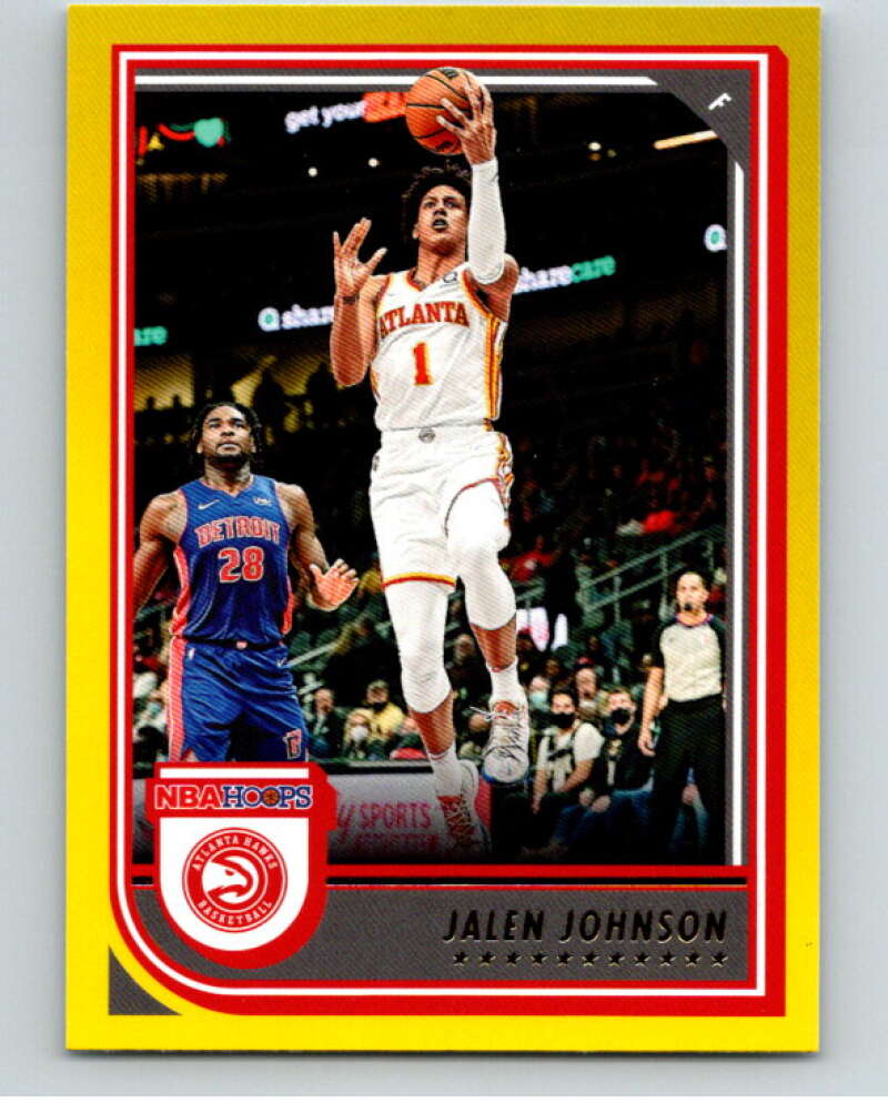 2022-23 Panini NBA Hoops Yellow #86 Jalen Johnson Atlanta Hawks V85766 Image 1
