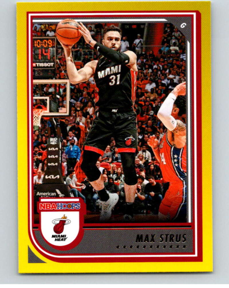 2022-23 Panini NBA Hoops Yellow #102 Max Strus Miami Heat V85768 Image 1