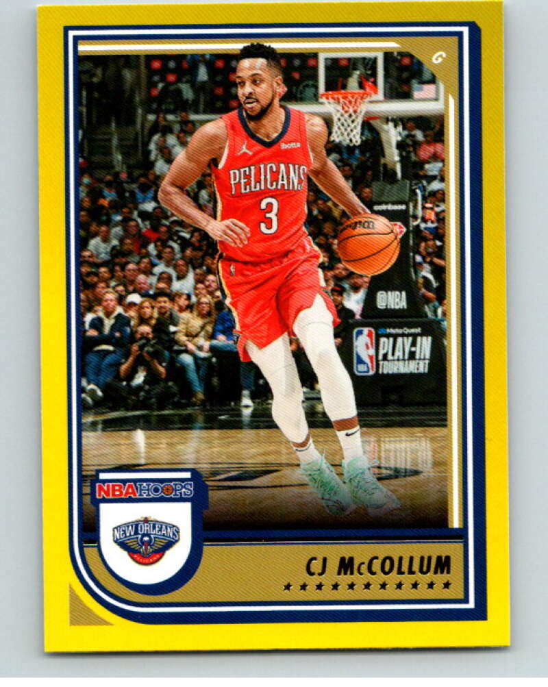 2022-23 Panini NBA Hoops Yellow #142 CJ McCollum New Orleans Pelicans V85774 Image 1