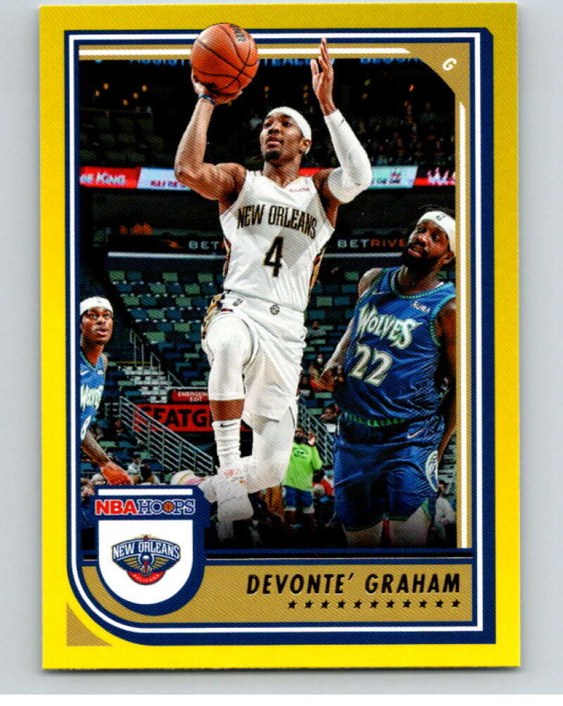 2022-23 Panini NBA Hoops Yellow #145 Devonte' Graham Pelicans V85776 Image 1