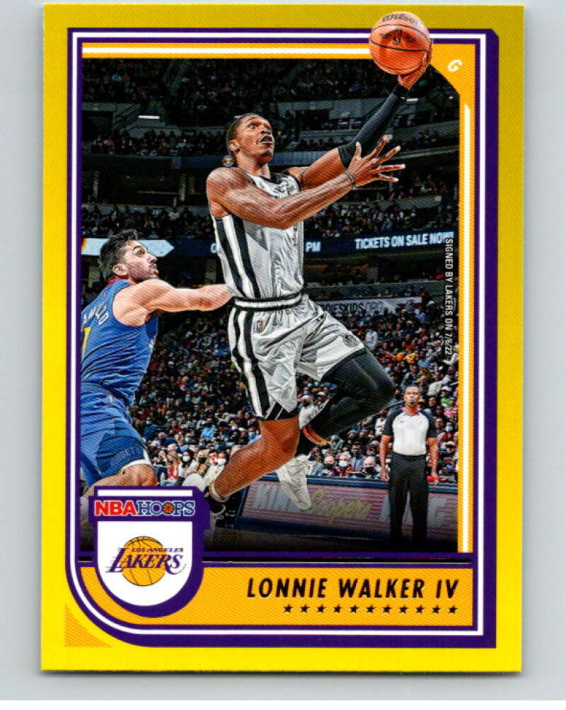2022-23 Panini NBA Hoops Yellow #153 Lonnie Walker IV Lakers V85777 Image 1